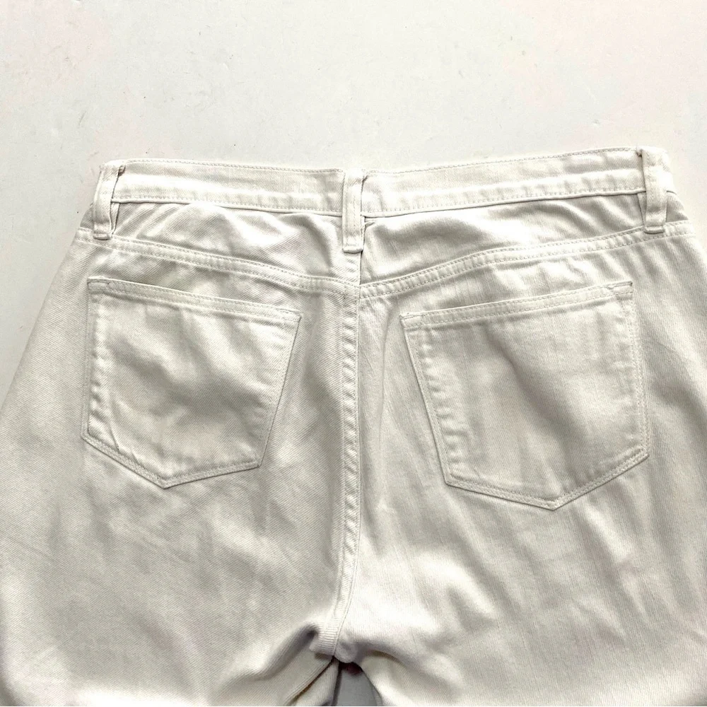 J. Crew Stretch White Denim Cropped Jeans Size 30 Summer Basic Neutral
